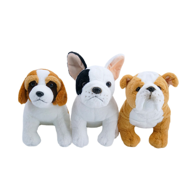 仿真动物斗牛犬毛绒玩具邹皮狗公仔安抚玩偶卡通圣诞抱枕娃娃公仔