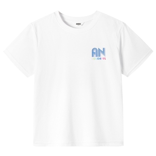 安奈儿男童短袖T恤针织衫凉感上衣2024夏季款圆领宽松休闲运动潮