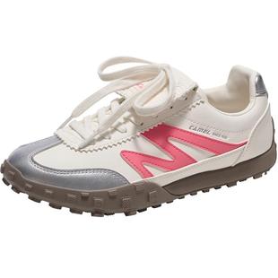 骆驼山海翻盖版女款运动鞋2025秋冬新款女鞋复古芭蕾风德训鞋板鞋