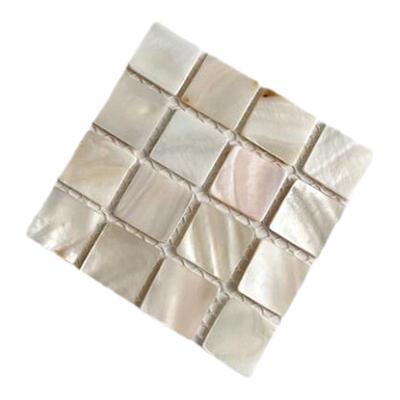 ins风贝壳方块马赛克房间杯垫