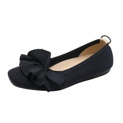 hello metoo【裸穿鞋】飞织春夏季单鞋平底鞋metoo女鞋