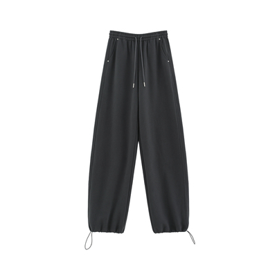 加绒加厚保暖铆钉束脚卫裤