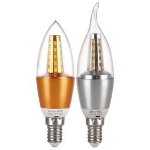 led蜡烛灯泡e14小螺口e27螺旋节能5W7W9W12W拉尾尖泡水晶吊灯光源