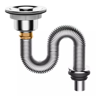 厨房洗菜盆下水管配件洗碗池水槽排水管不锈钢下水器防臭神器套装