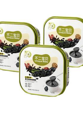 不二宝贝黑芝麻核桃糊糊山药薏米儿童营养早餐五黑速食米粉辅食粥