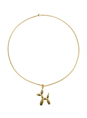 AWE王嘉尔同款气球狗钛钢项链潮