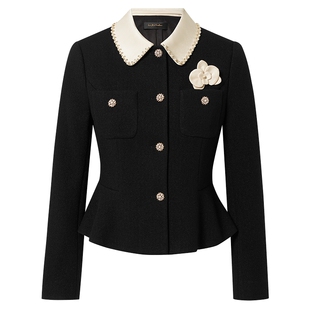 【商场同款】Lakoradior拉珂蒂时尚女秋冬新款小香风钉珠短外套