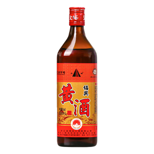 正宗绍兴黄酒绍酒金十年花雕酒500ml瓶装干型元红糯米酒炒菜料酒