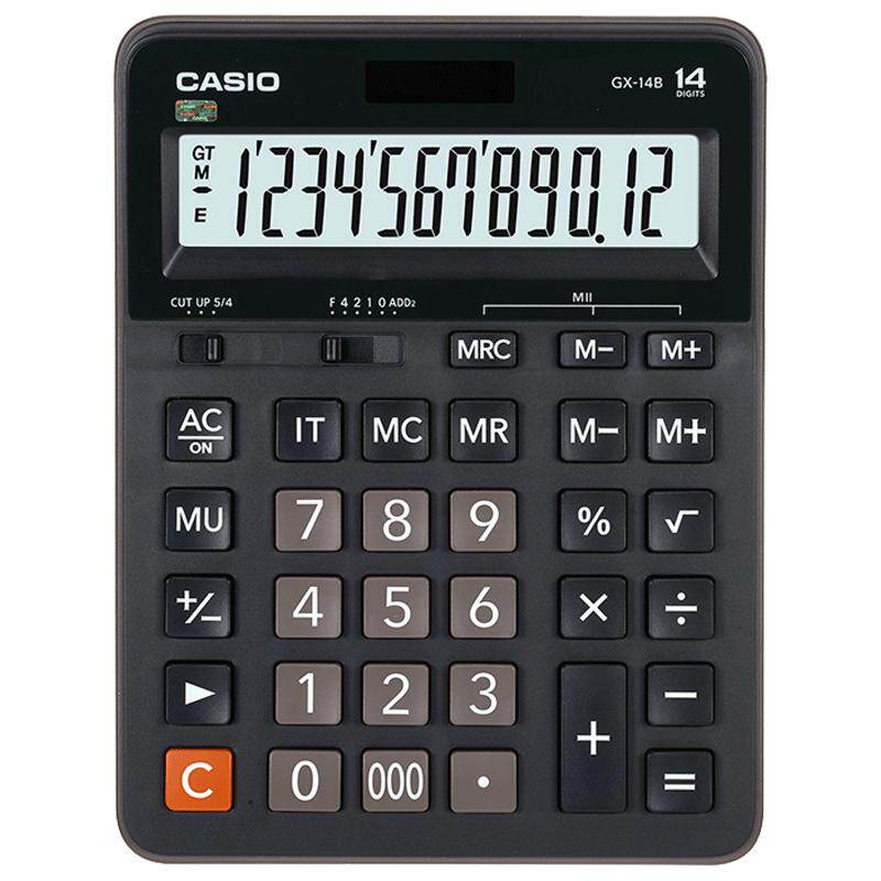 CASIO卡西欧MX-12B太阳能12位数 台式商务 办公计算器 小号