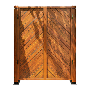 新中式小区庭院子门进入户外乡村别墅实木复古大门自建房家用农村