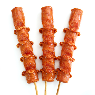 老长沙大香肠商用半成品油炸烧烤肠肉肠开花肠大香肠整箱批送辣椒