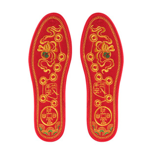 2026年马年红色鞋垫脚踏七星本命年专用开财门走鸿运马到成功红