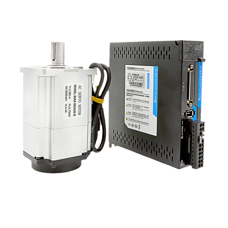 40/60/80伺服电机驱动套装交流220V控制马达电动机200W 400W 750W