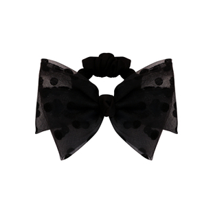 简晓日韩波点蝴蝶结发圈经典优雅肥肠圈发饰丸子头扎马尾头绳