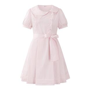 东京岁时记jk制服连衣裙女夏女装甜美可爱粉色连衣裙少女恋爱次元