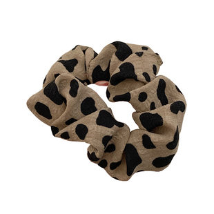 Pree大肠圈气质复古印花布艺发绳丸子头2026新款慵懒扎头发头绳