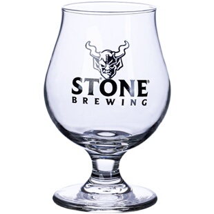 美国巨石精酿啤酒杯玻璃IPA巨石啤酒杯郁金香高脚杯定制LOGO杯子