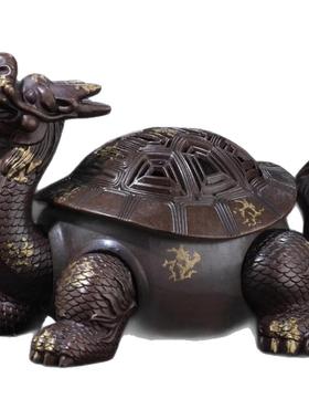 福寿大龙龟铜香炉创业摆件香炉