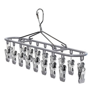 四万公里多夹子晾衣架晾晒袜子架内衣架子家用挂衣防风防锈宽夹口