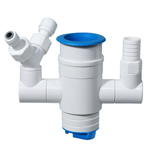 50管厨房下水管三头通分水器洗碗机水槽前置净水软水机四排水防臭