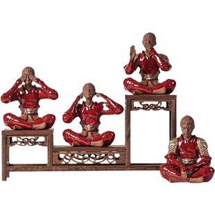 紫砂孙悟空禅意四不茶宠摆件茶桌创意可爱猴子茶玩茶台造景装饰品