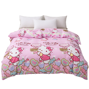 定做拼接床儿童床品套件88x168床/80x160三件套被套纯棉床单纯棉