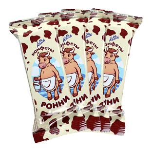 俄罗斯进口零食康吉大奶牛巧克力夹心牛奶威化饼干酥脆休闲零食