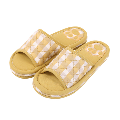 纯棉加厚三层布底静音地板拖鞋