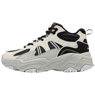 乔丹高帮加绒大棉鞋女保暖冬季新款皮面防水户外休闲运动老爹鞋子