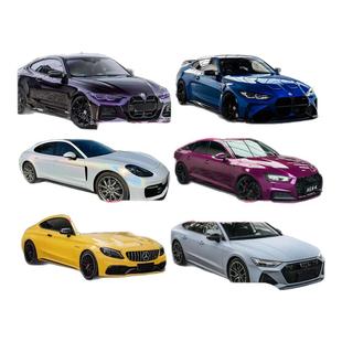 pet汽车改色膜亚历山大银全车包施工GT银黑武士液态金属银tpu车衣