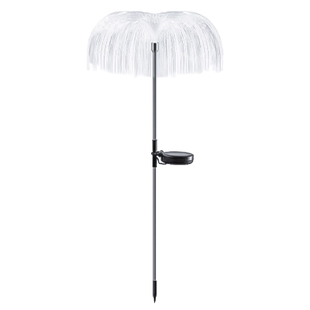 太阳能水母灯七彩变色光纤网红灯户外防水庭院阳台花园地插草坪灯