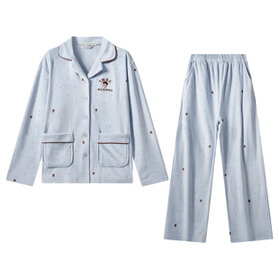 TeenieWeenie小熊睡衣女士2025秋冬新款柔软海岛绒家居服套装女