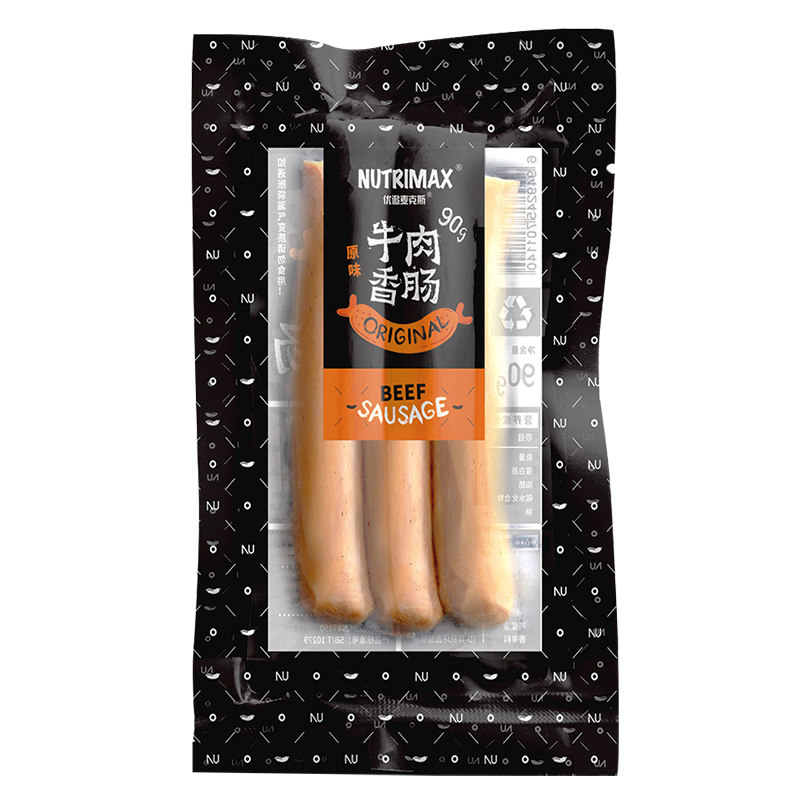 优追麦克斯健身即食代餐牛肉香肠
