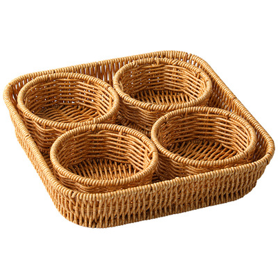 零食摆放盘点心茶点果盘分格托盘