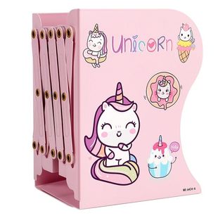 可伸缩书立架收缩创意ins风高中生简约立放书的架子书挡桌上折叠收纳书靠简易书夹书架挡板桌面书本大容量