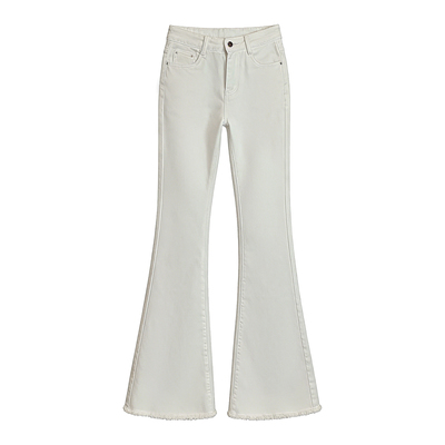 蝴蝶结少女微喇叭牛仔裤2025夏季