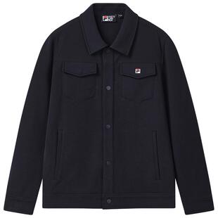 FILA 斐乐官方男士针织长袖外套2025冬新款时尚简约基础休闲上衣