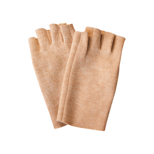 德绒自发热半指手套女冬季半截漏指加绒加厚保暖开车办公学生写字