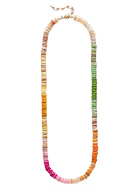 彩虹梦幻混色项链细串珠