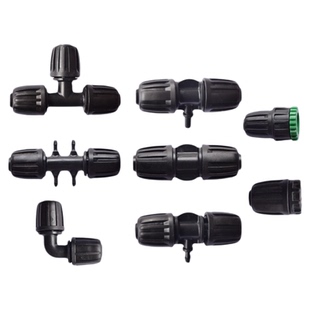 16PE管接头4/6分内牙 自动灌溉系统锁扣弯通三通堵头微喷浇水配件