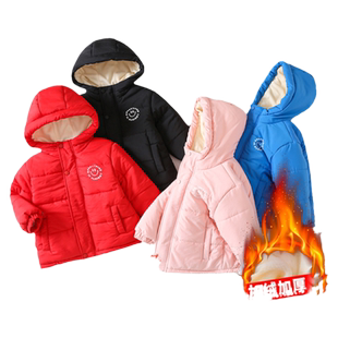 小数点儿童加绒加厚棉衣冬季新款男大童保暖棉袄女宝宝外套90-150