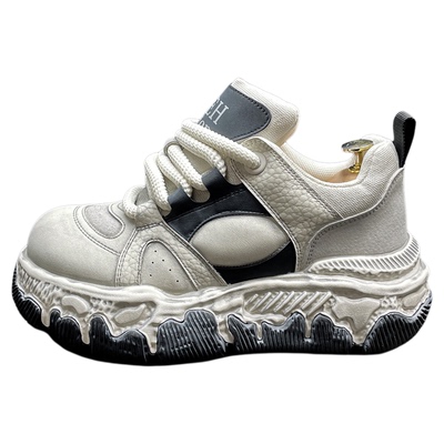 复古做旧潮流男鞋厚底老爹鞋