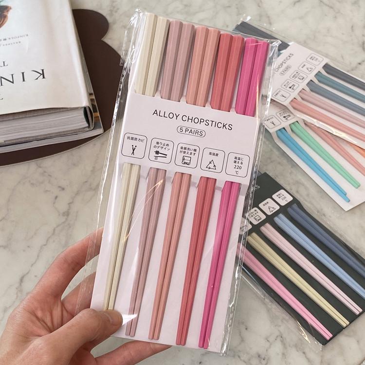 日式八角筷子 彩色粉色少女心玻璃纤维筷子 耐高温洗碗机可用防霉