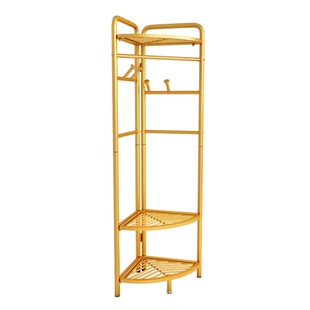 转角衣帽架落地卧室轻奢挂衣架床边放衣服神器移动墙角收纳置物架