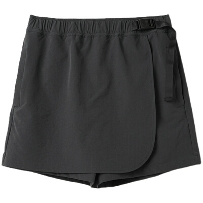 山系户外松紧腰放走光裙裤