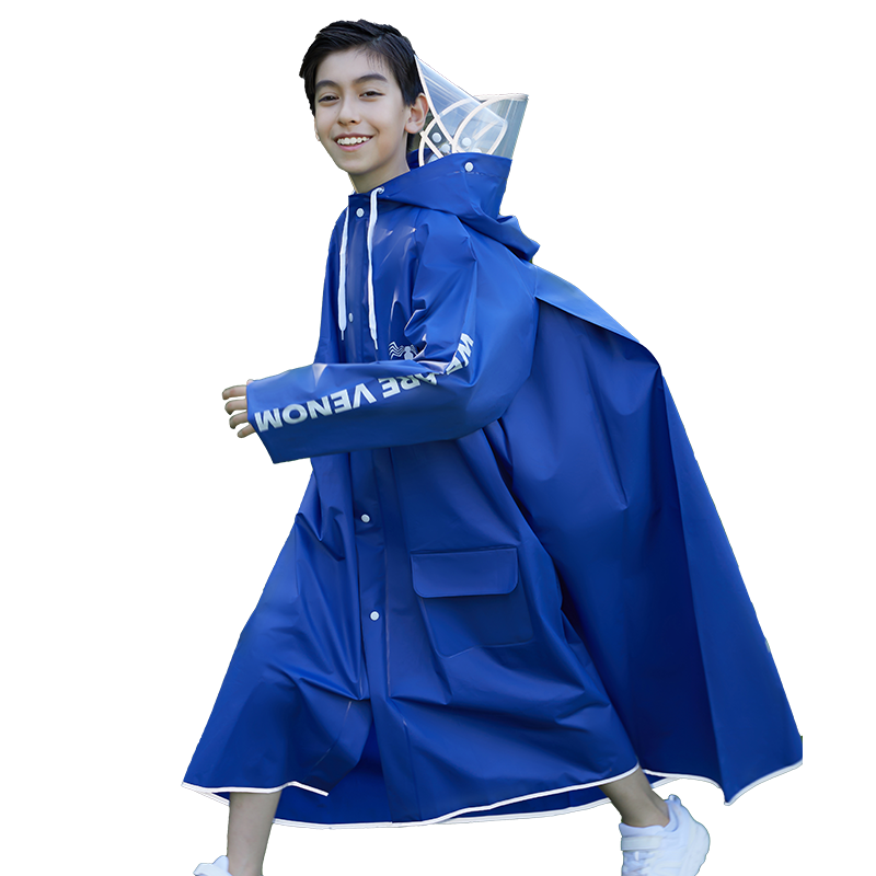 一年级小学生初中生雨衣上学专用男孩中大童带书包位全身防水雨披