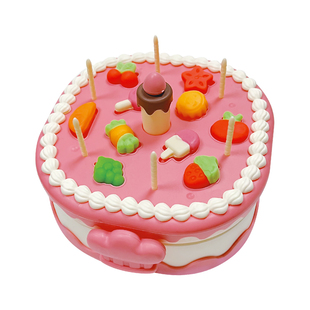 卡通皇国蛋糕DIY彩泥跳跳糖儿童玩具糖果零食多彩生日蛋糕蜡烛