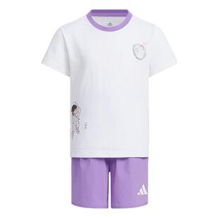 休闲短袖套装女小童儿童夏季adidas阿迪达斯官方outlets轻运动