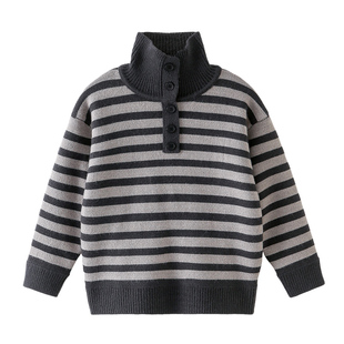 男童卫衣打底衫半高领2025秋冬装新款儿童加绒长袖T恤内搭上衣