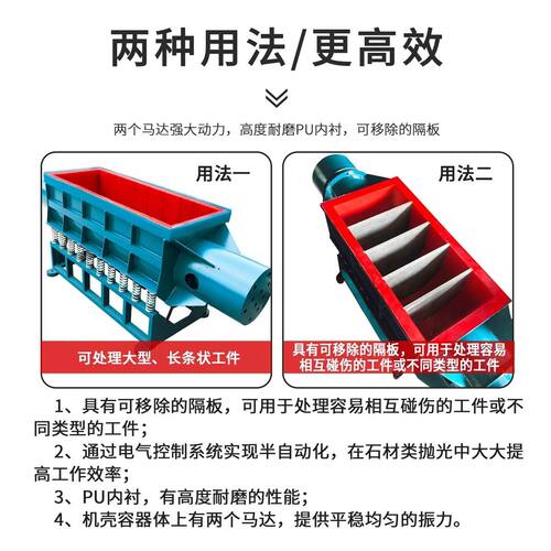 槽式抛光机研磨机直槽长方形工件光饰机大容量厂家直销振动